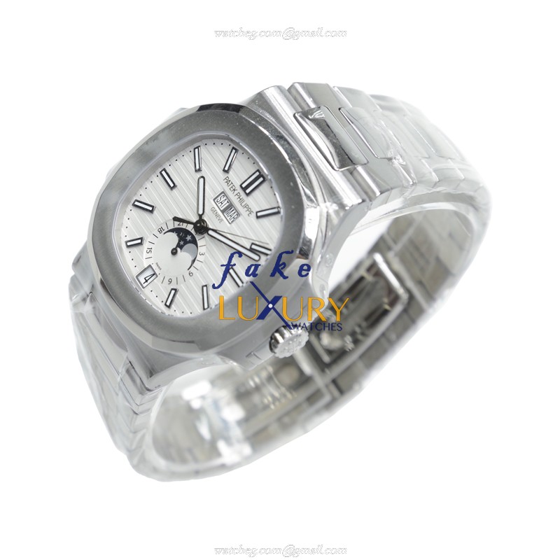 Patek Philippe 5726/1A-010 Nautilus Automatic Steel Silver Dial Replica Watch - Image 3