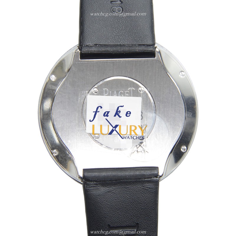 Piaget G0A37171 Limelight Replica Watch - Quartz - 39mm 18kt White Gold Diamond Case - Black Silk - Image 3