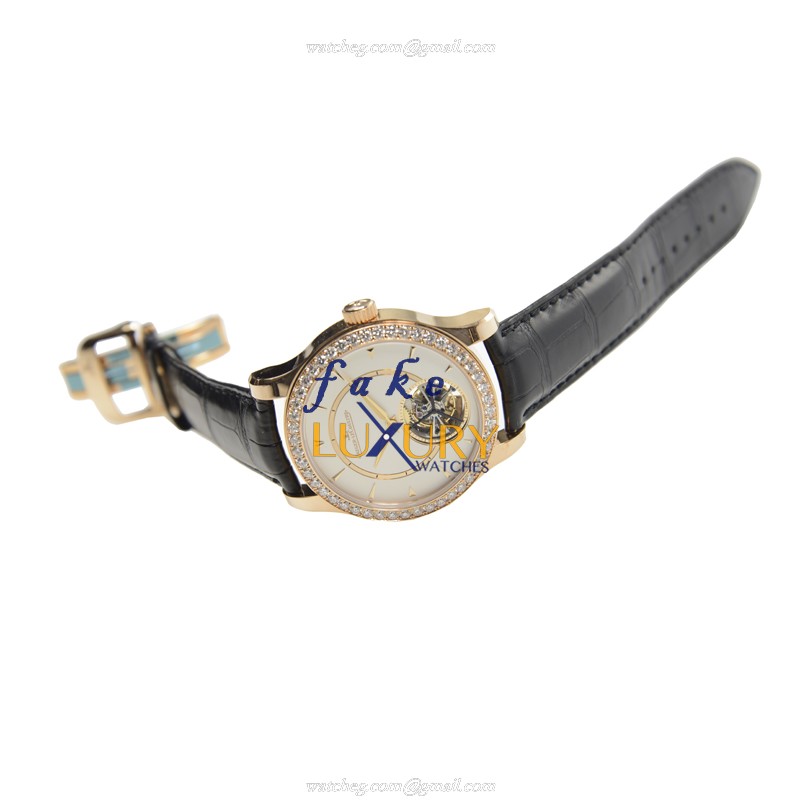 Jaeger-Lecoultre Q1662405 AUTO Swiss Movt 18kt Rose Gold Diamonds Replica Watch Silver Dial Steel - Image 4