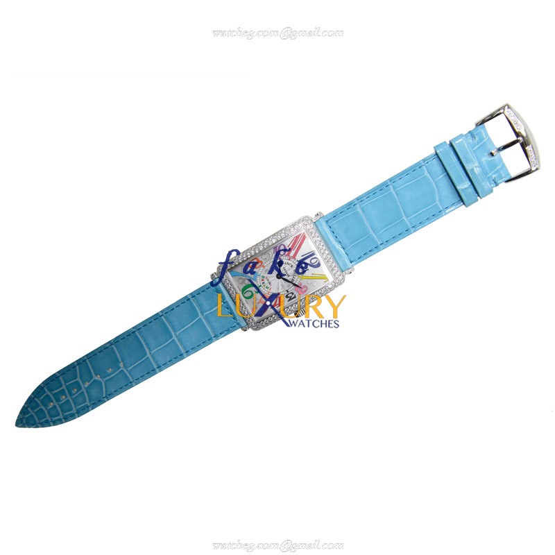 Franck Muller 1002 QZ COL DRM D OG Replica Watch, Silver Dial, 18kt White Gold & Diamond Case - Image 2