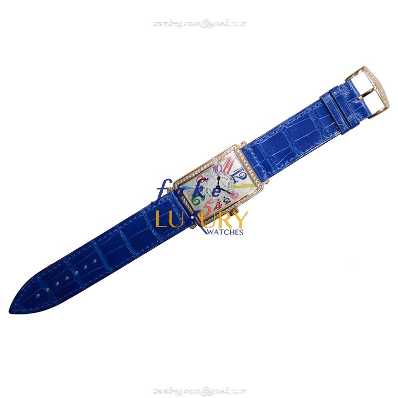 Franck Muller 1002 QZ COL DRM D 1R 5N Long Island Replica Watch Quartz 18kt Rose Gold Diamond - Image 2