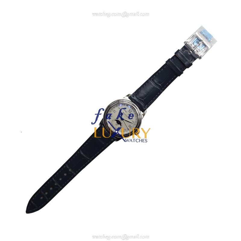 Blancpain 2360-1191A-55B Women's Automatic Steel White Dial Alligator Strap Replica Watch - Image 2