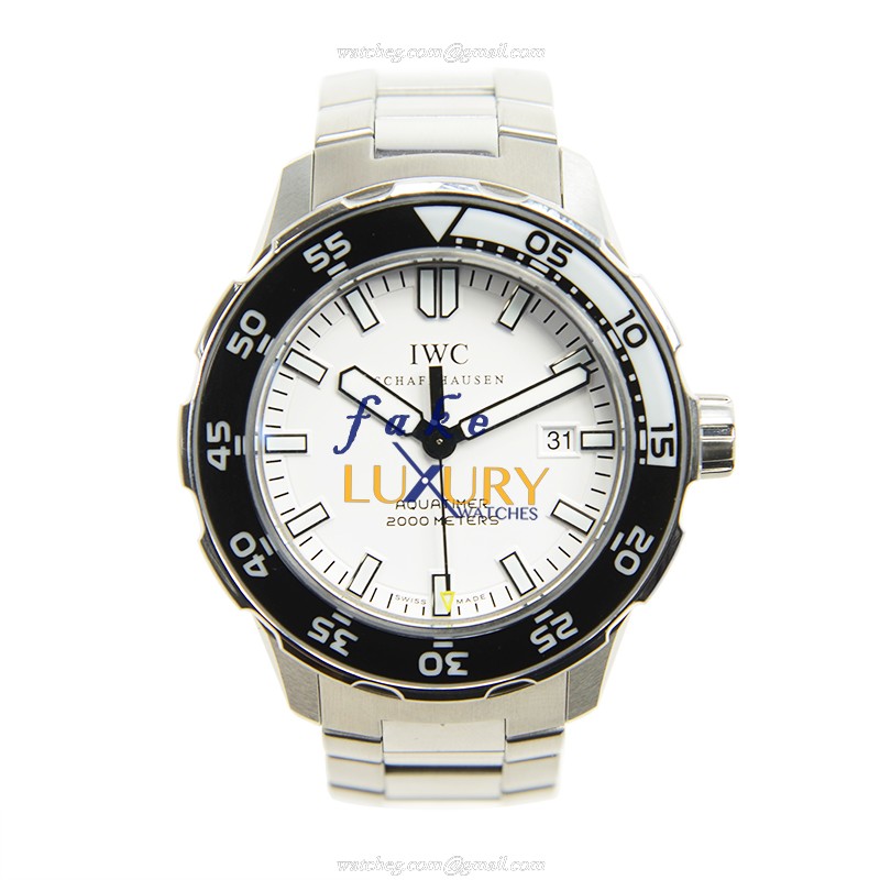 IWC IW356805 Aquatimer Replica Watch, Automatic Movement, White Dial, Steel Bracelet - Image 2
