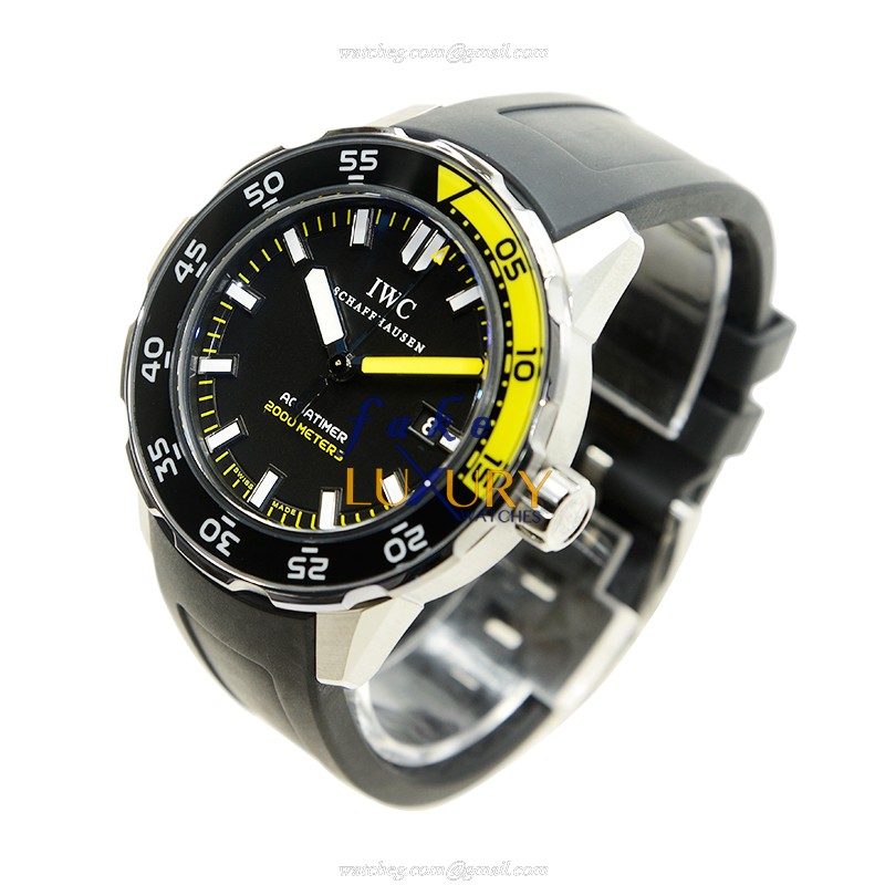 IWC IW356810 Aquatimer - Replica Watch - Automatic - Steel Case - Black Dial - Rubber Strap - Image 3