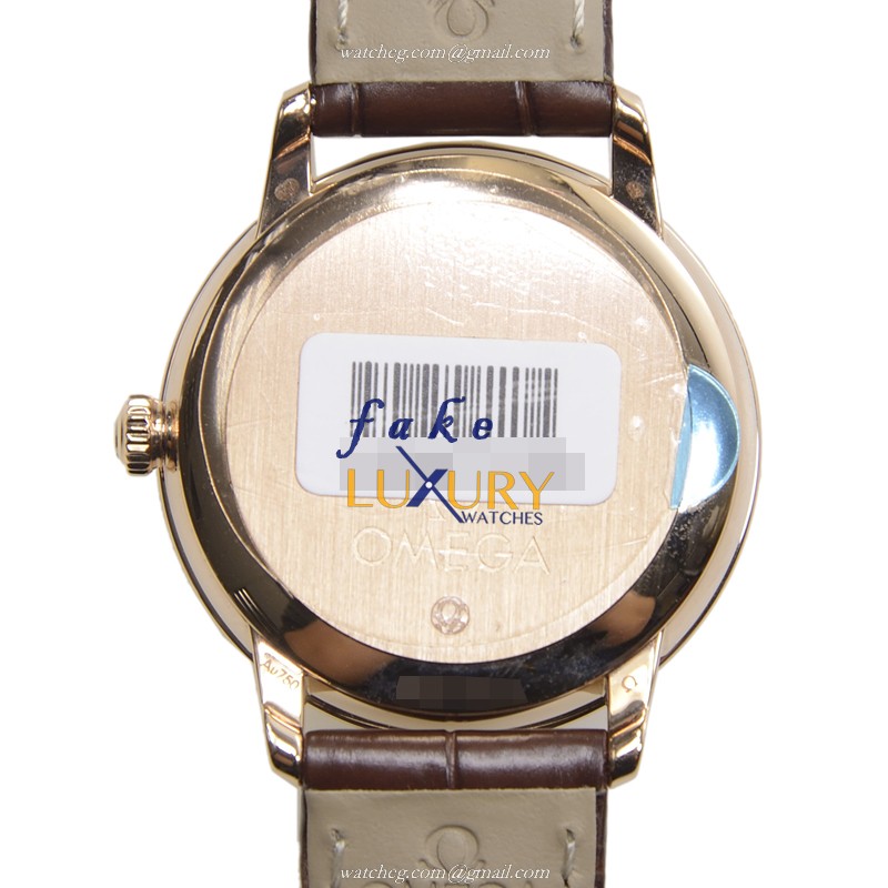 Omega De Ville 424.53.33.20.05.001 Replica Watch, White Mother of Pearl Dial, Rose Gold Case - Image 3
