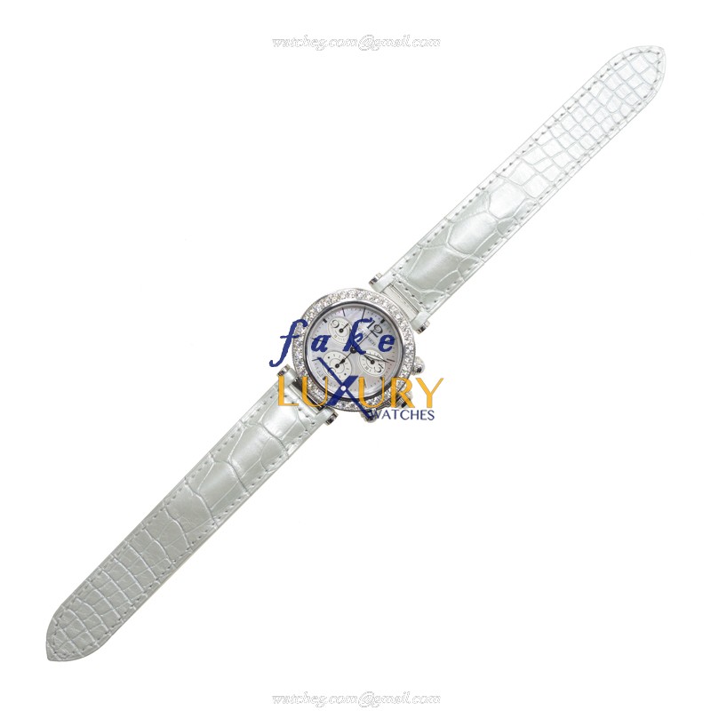 Cartier WJ130003 PASHA DE CARTIER Quartz 18kt White Gold & Diamond Replica Watch - Swiss Movement - Image 2