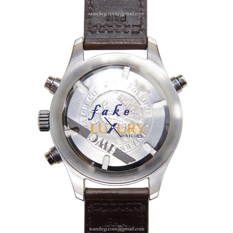 IW371806 - IWC PILOTS Automatic Stainless Steel Replica Watch Silver Dial Brown Cowhide Strap - Image 3