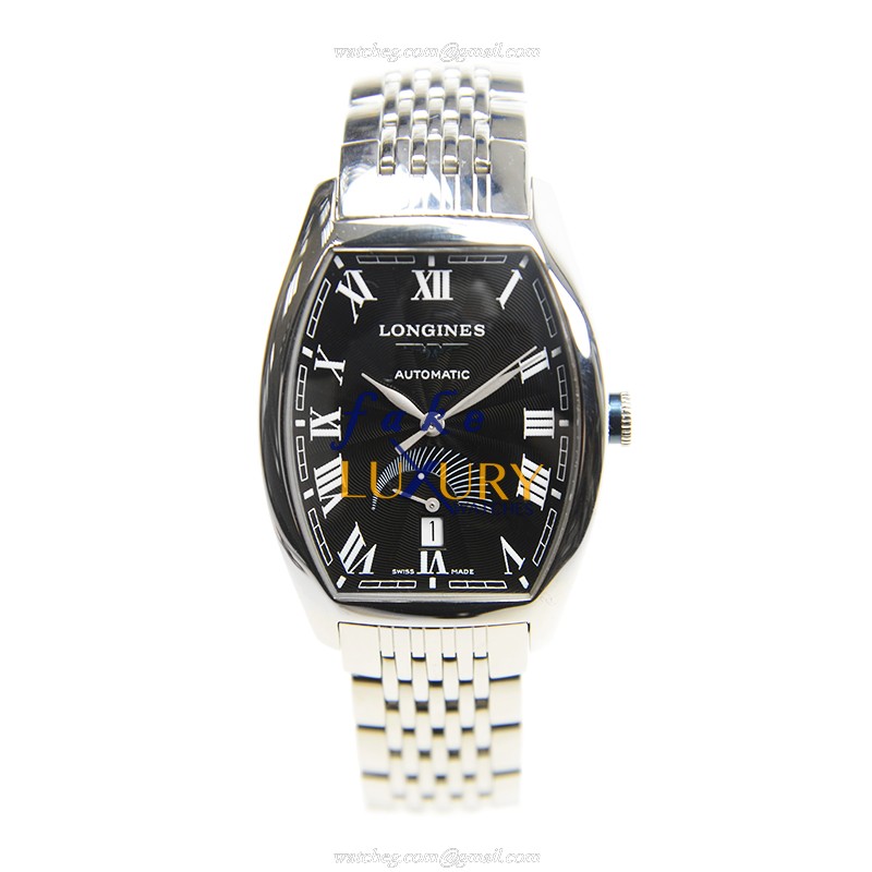 Longines L2.672.4.51.6 EVIDENZA | Automatic | Steel | Black Dial | Silver Strap Replica Watch - Image 2