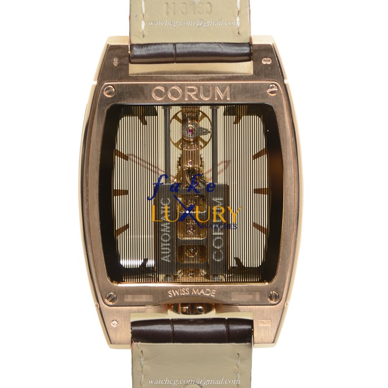 Corum 313.165.55-0002 GL10 Replica Watch, Automatic Movement, 18kt Rose Gold Case, Gold Dial - Image 3