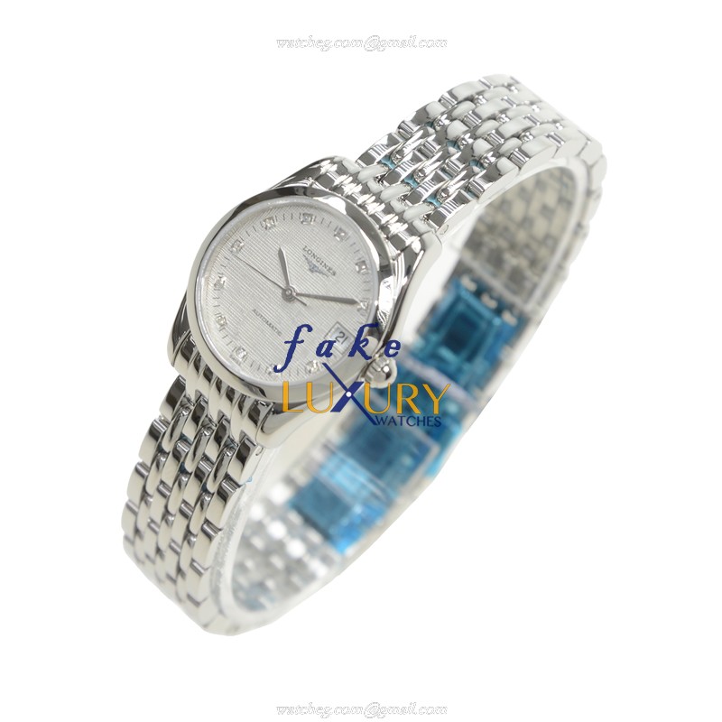 Longines L4.398.4.77.6 Elegant Series Replica Watch, Automatic Movement, Silver Dial, Steel Case - Image 3