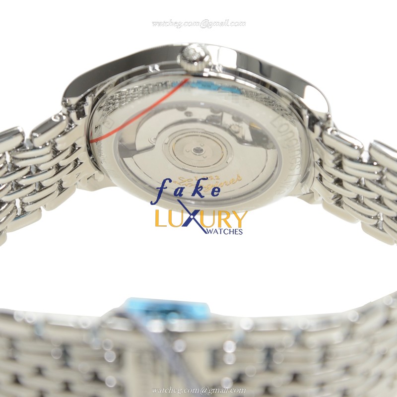Longines L4.860.4.11.6 - Lyre Replica Watch - Automatic - Stainless Steel Case - White Dial - Image 4