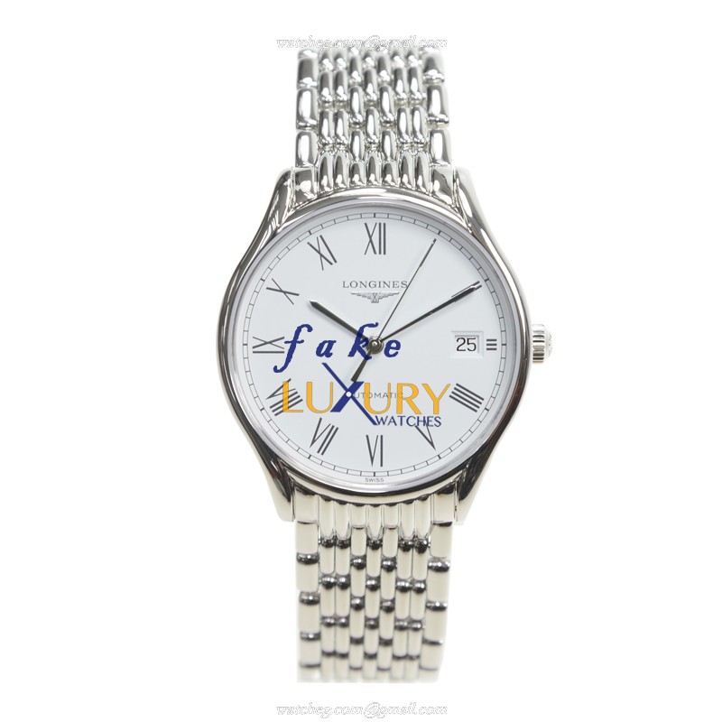 Longines L4.860.4.11.6 - Lyre Replica Watch - Automatic - Stainless Steel Case - White Dial - Image 2