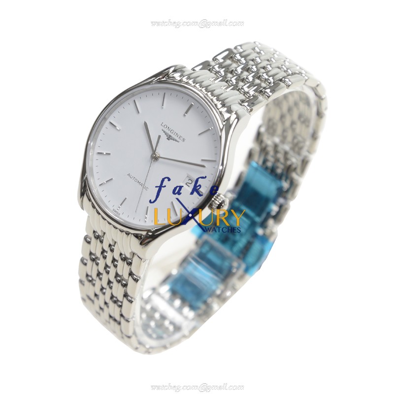Longines L4.860.4.12.6 Automatic Replica Watch, Stainless Steel Case, White Dial - Image 3