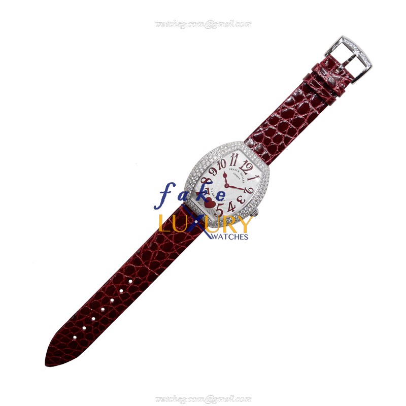 Franck Muller 5002 M QZ C 6H D3 OG Heart 34.5mm Quartz Replica Watch | 18kt White Gold & Diamond - Image 2