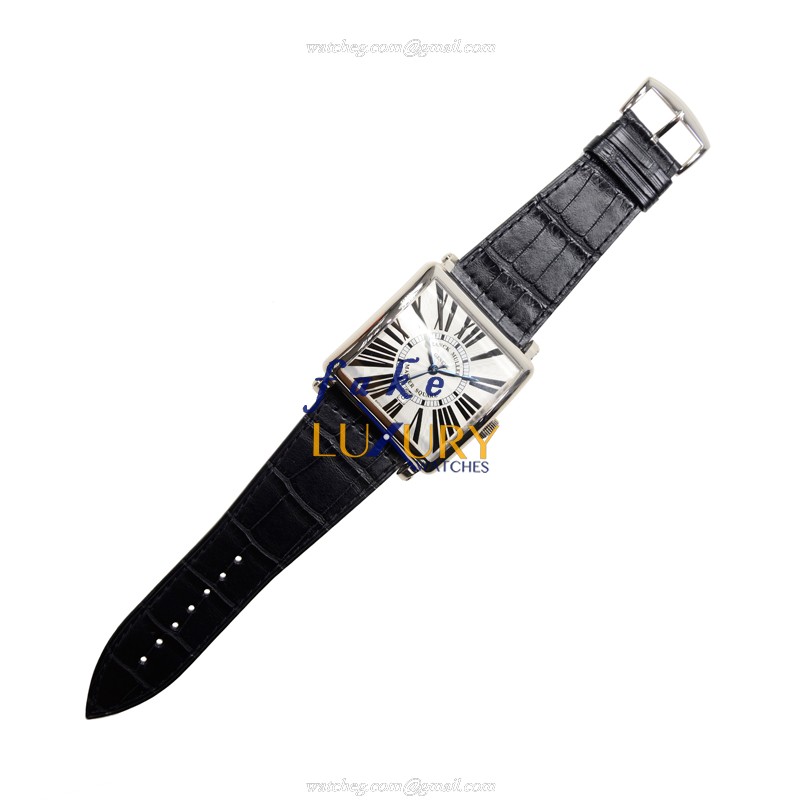 Franck Muller 6000 K SC DT R OG Master Square Automatic 18kt White Gold Silver Dial Replica Watch - Image 2
