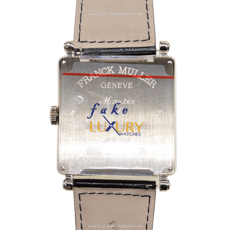 Franck Muller 6000 K SC DT R OG Master Square Automatic 18kt White Gold Silver Dial Replica Watch - Image 3
