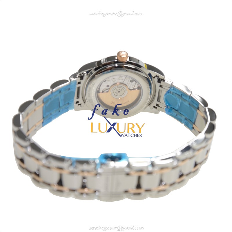 Longines L2.563.5.88.7 Saint Imier Automatic 18kt Rose Gold Steel White Dial Replica Watch - Image 4