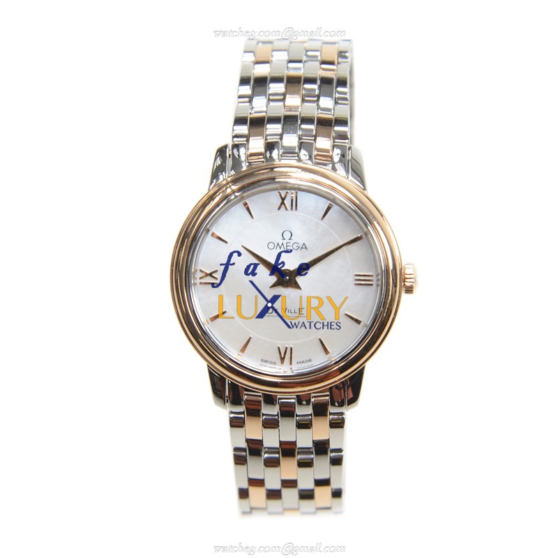 Omega 424.20.27.60.05.002 Quartz 18kt Rose Gold & Steel Case Replica Watch - Image 2