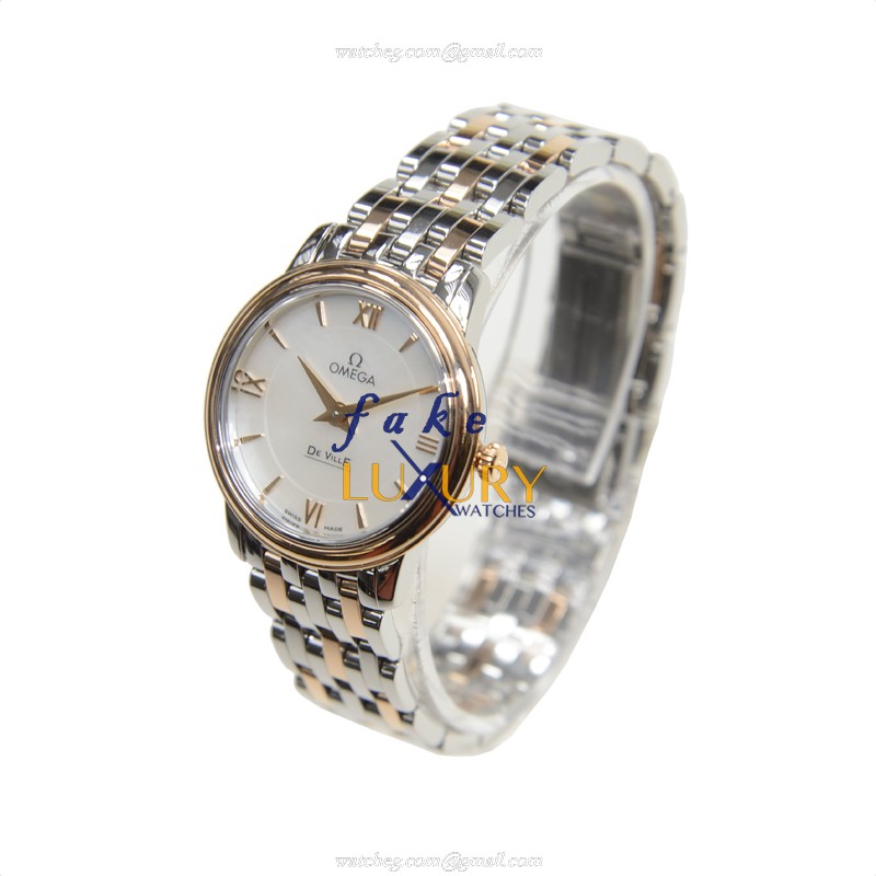 Omega 424.20.27.60.05.002 Quartz 18kt Rose Gold & Steel Case Replica Watch - Image 3