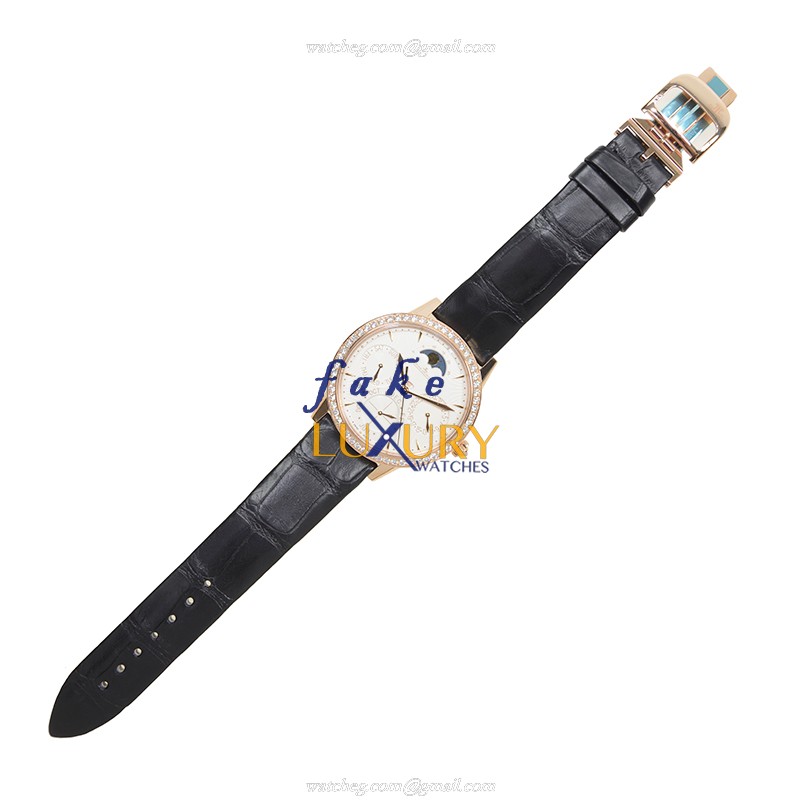 Q3492420 - Jaeger-LeCoultre Rendez Vous Replica Watch - 18kt Rose Gold Diamonds - Silver Dial - Image 2