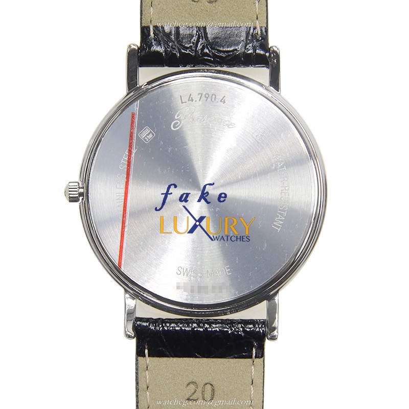 Longines L4.709.4.12.2 Replica Watch, White Dial, Steel Case, Quartz Movement, Leather Strap - Image 3