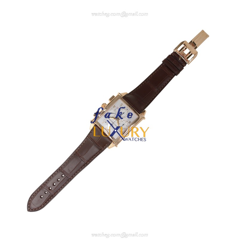 Girard Perregaux 25840-52-111BAED Vintage 1945 Replica Watch, White Dial, Rose Gold Case, Brown - Image 2