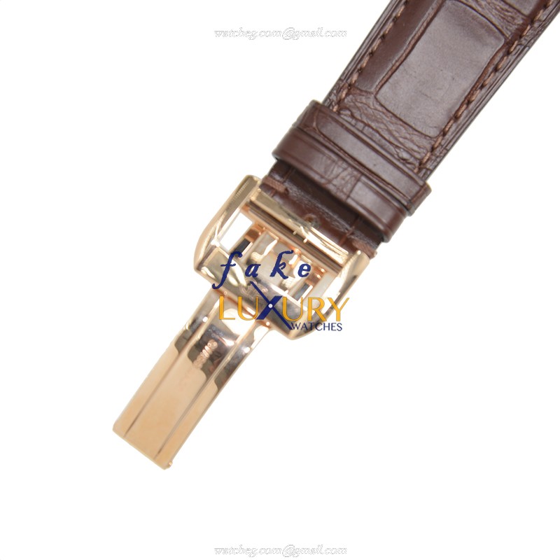 Girard Perregaux 25840-52-111BAED Vintage 1945 Replica Watch, White Dial, Rose Gold Case, Brown - Image 3