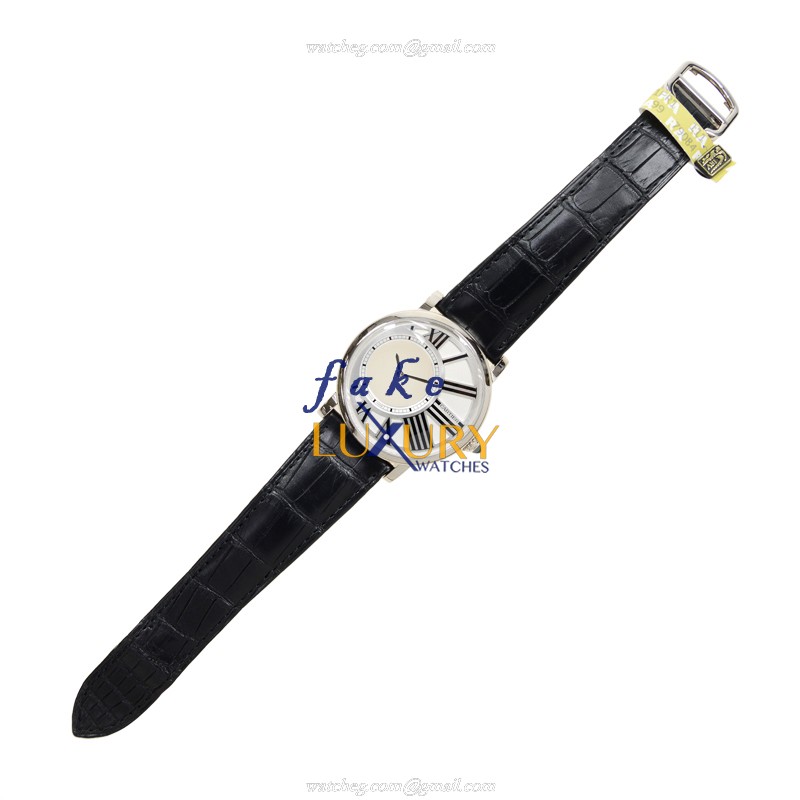 Cartier Rotonde De Cartier W1556224 Manual Wind 18kt White Gold Silver Dial Replica Watch - Image 2