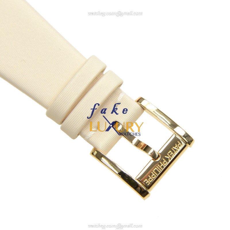 Patek Philippe 4920R-010 Replica Watch Quartz Movement White Dial 18kt Rose Gold Diamonds Case - Image 4