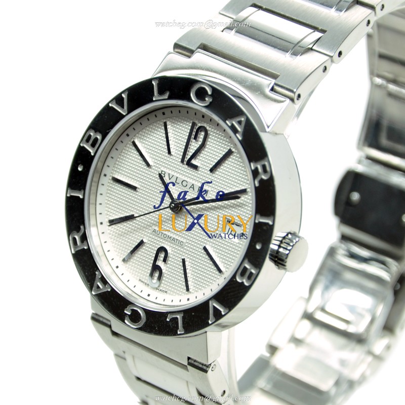 Bulgari 101369 Automatic Stainless Steel White Dial Silver Strap Replica Watch - Image 3