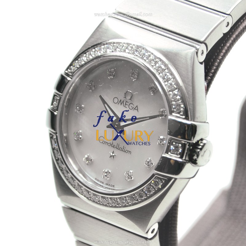 Omega 123.15.27.60.55.001 Constellation Quartz Stainless Steel & Diamond Replica Watch - Luxury - Image 3