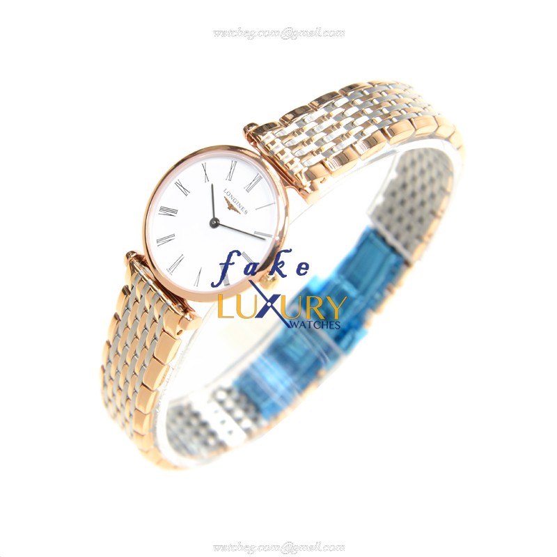 Longines L4.209.1.91.7 Replica Watch, Swiss Quartz, PVD Gold Case, Silver Dial - Image 3