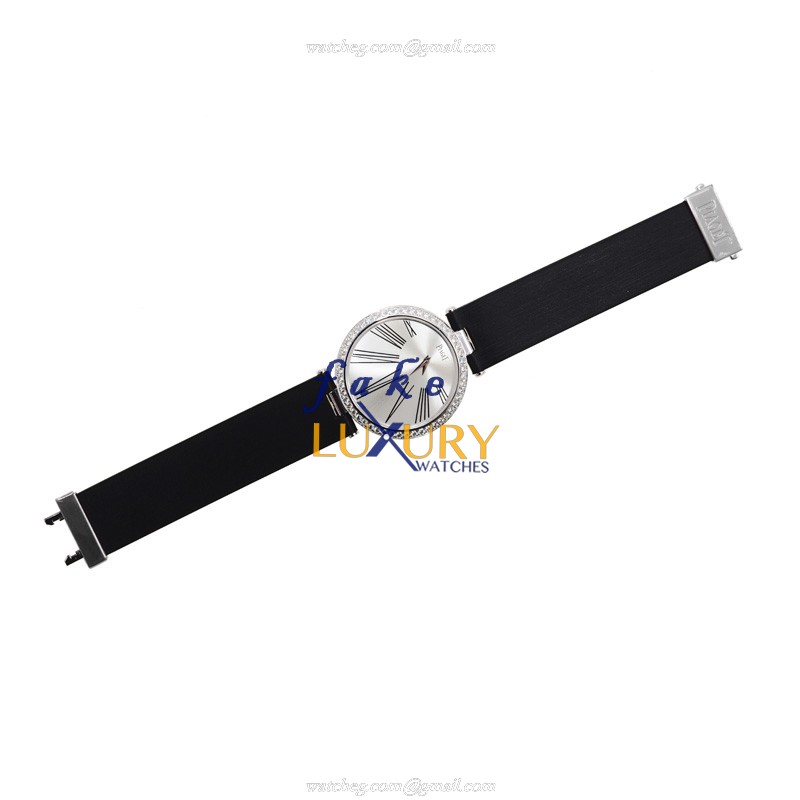 Piaget G0A34137 LIMELIGHT Replica Watch, Quartz Movement, Silver Dial, 18kt White Gold Case - Image 4