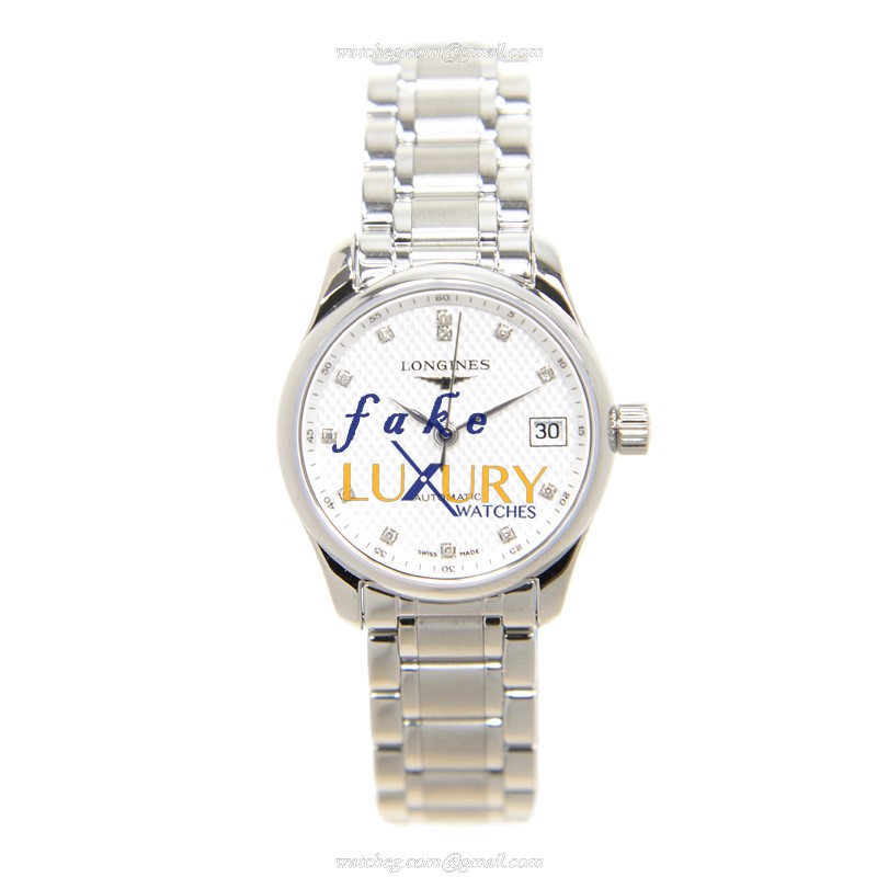 L2.128.4.77.6 - Longines MASTER Replica Watch Automatic Silver Dial Stainless Steel 26mm - Image 2