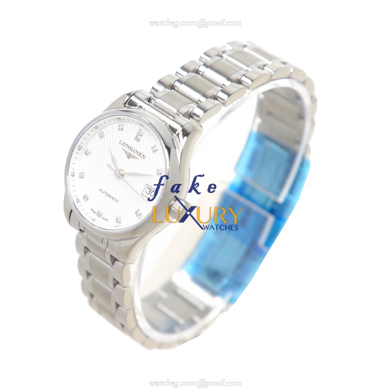 L2.128.4.77.6 - Longines MASTER Replica Watch Automatic Silver Dial Stainless Steel 26mm - Image 3
