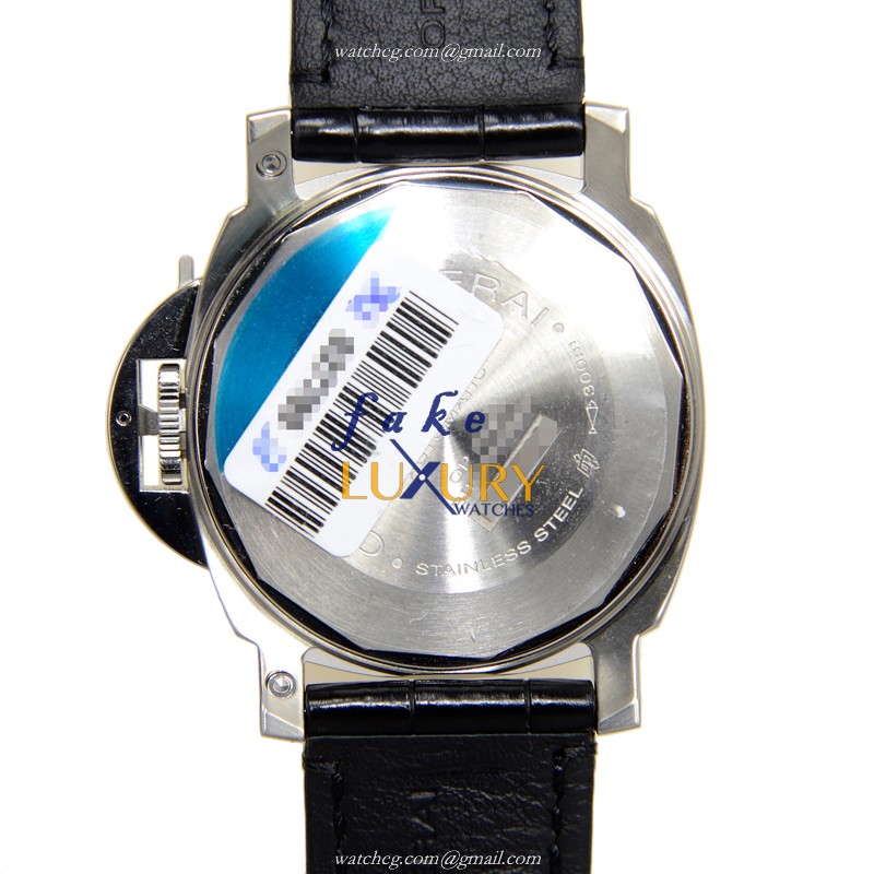 Panerai PAM00241 LUMINOR Automatic Steel Replica Watch | Black Dial, Alligator Strap - Image 3