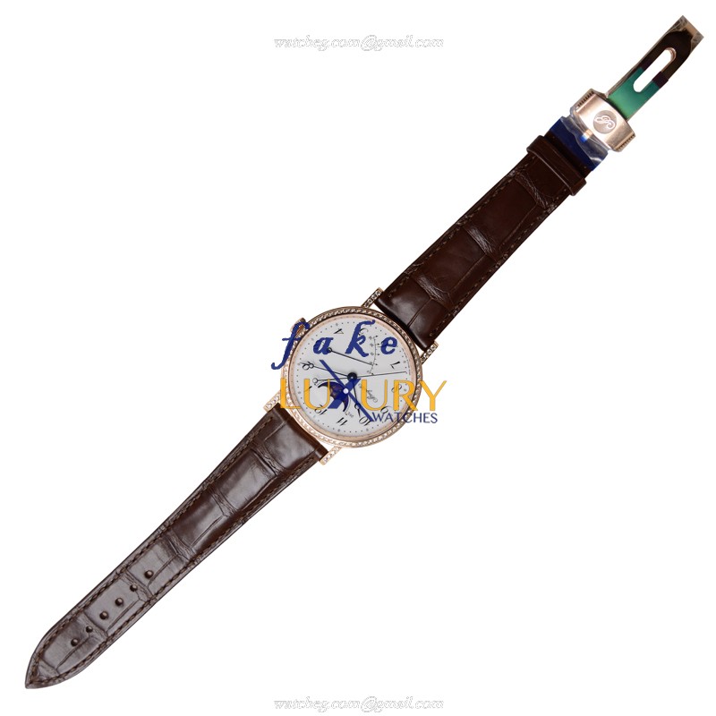 Breguet 7788BR/29/9V6/DD00 Replica Watch, Automatic Movement, White Enamel Dial, Rose Gold & - Image 2