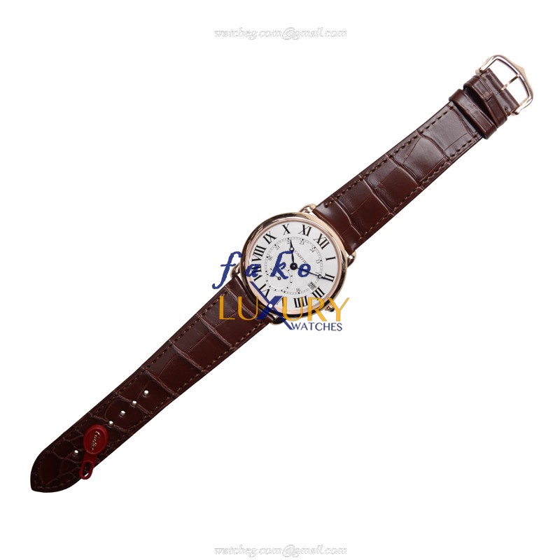 -54321 - CARTIER W6801005 RONDE LOUIS CARTIER Automatic 18kt Rose Gold Replica Watch - White - Image 2