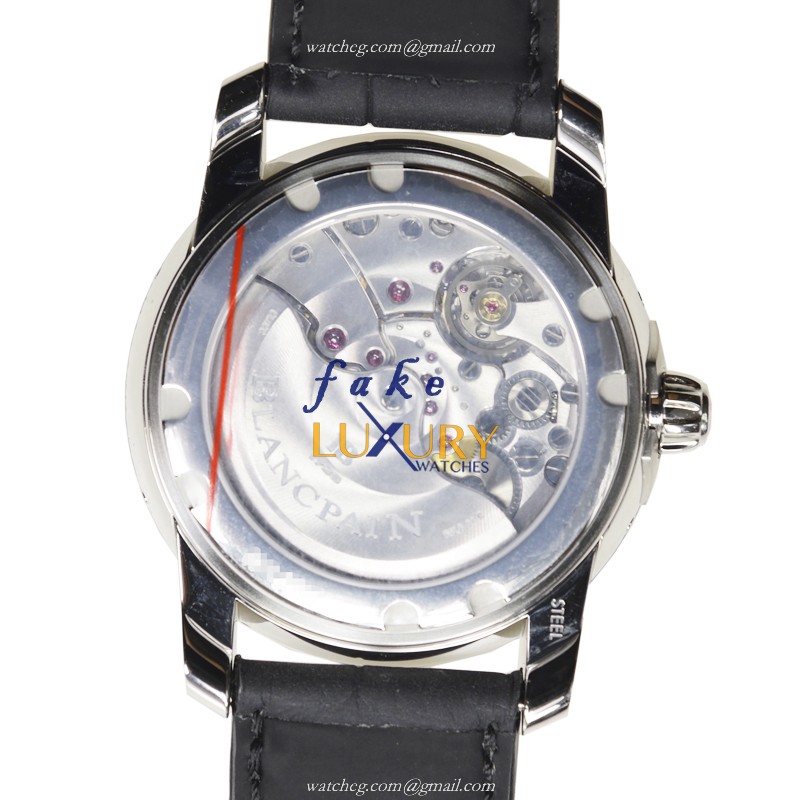 Blancpain 8866-1134-53B L-EVOLUTION Replica Watch, Gray Dial, Steel Case, Automatic, Alligator Strap - Image 3