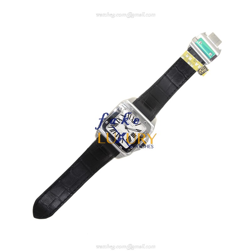 Cartier W20073X8 Santos Replica Watch, Automatic Movement, White Dial, Steel Case - Image 2