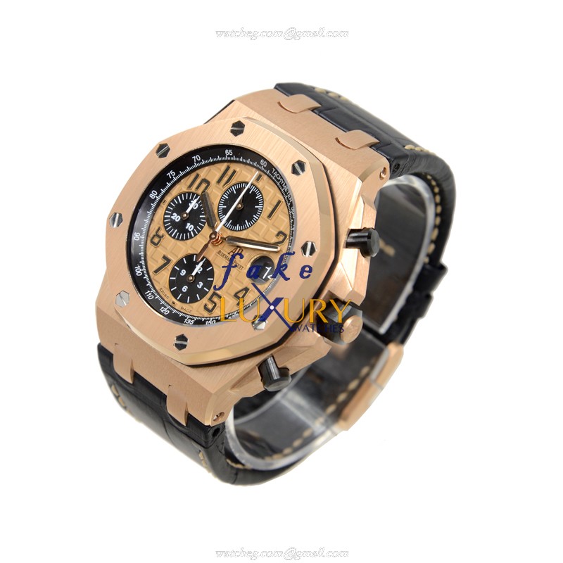 Audemars Piguet 26470OR.OO.A002CR.01 Replica Watch In Rose Gold With Gold Dial - Image 3