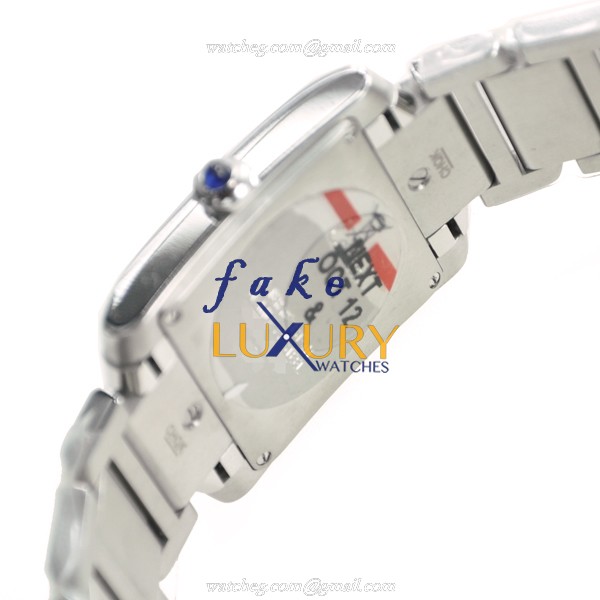 Cartier W51011Q3 TANK Quartz Stainless Steel Silvery Dial 25mm Replica Watch - Image 4