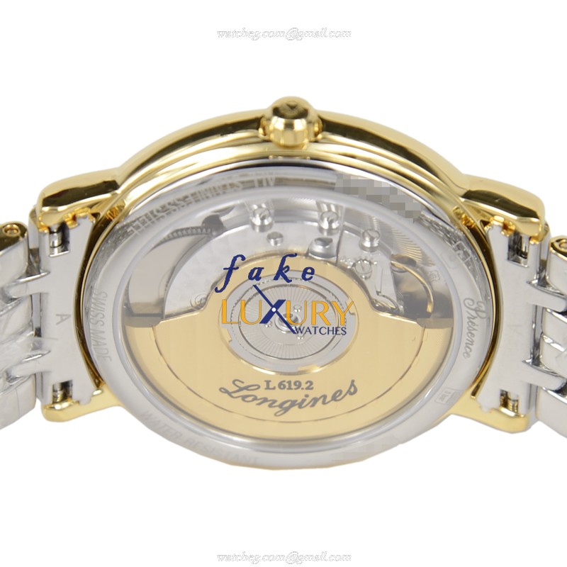 Longines L4.821.2.42.7 PRESENCE Automatic PVD Gold Beige Dial Replica Watch - Image 4