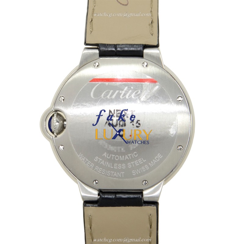 Cartier W69017Z4 BALLON BLEU Automatic Steel | Silver Dial Black Alligator | 1:1 Replica Watch - Image 4