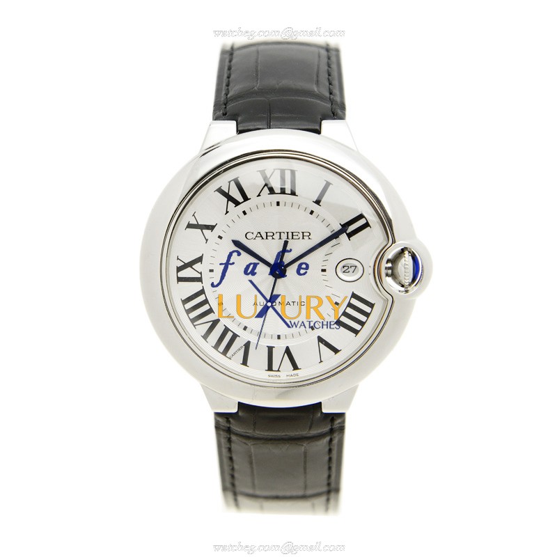 Cartier Ballon Bleu W69016Z4 - Replica Watch - Automatic - Steel Case - Silver Dial - Black - Image 2