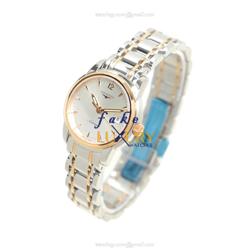 Longines L2.563.5.72.7 Replica SAINT IMIER Auto 18kt Rose Gold Steel Case Sapphire Silver Dial Watch - Image 3