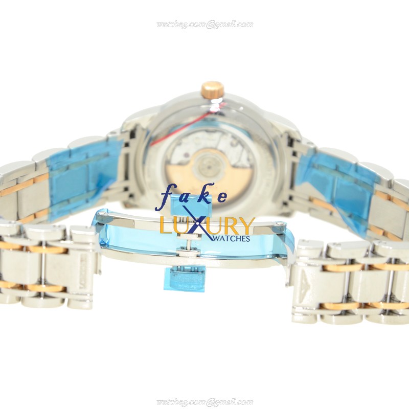 Longines L2.563.5.72.7 Replica SAINT IMIER Auto 18kt Rose Gold Steel Case Sapphire Silver Dial Watch - Image 5