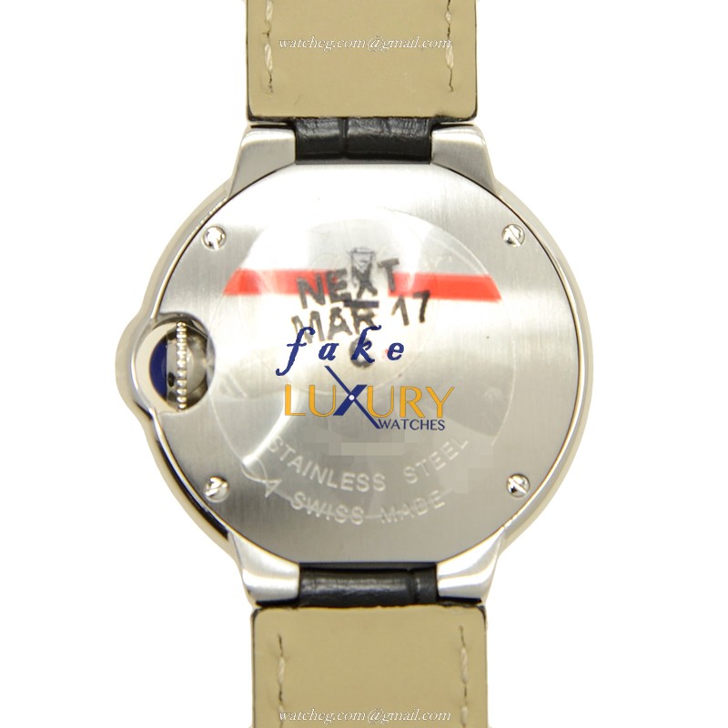 Cartier Ballon Bleu W69018Z4 Replica Watch - Quartz - 28.6mm Steel Case - Black Alligator Strap - Image 3