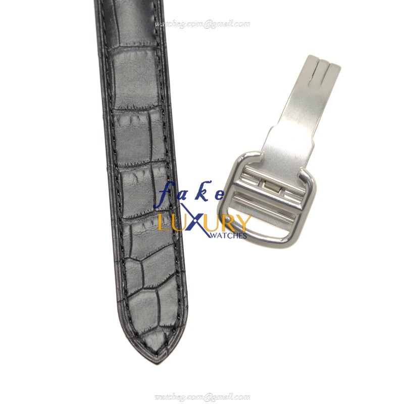 Cartier Ballon Bleu W69018Z4 Replica Watch - Quartz - 28.6mm Steel Case - Black Alligator Strap - Image 4