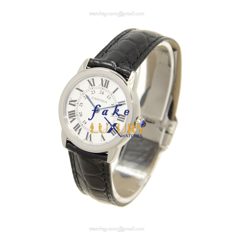 Cartier W6700155 RONDE SOLO DE CARTIER Quartz Steel Case Silver Dial Replica Watch - Image 3